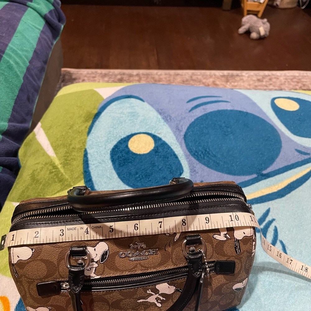 Coach Brown and Black Snoopy Satchel - Picture 5 of 12